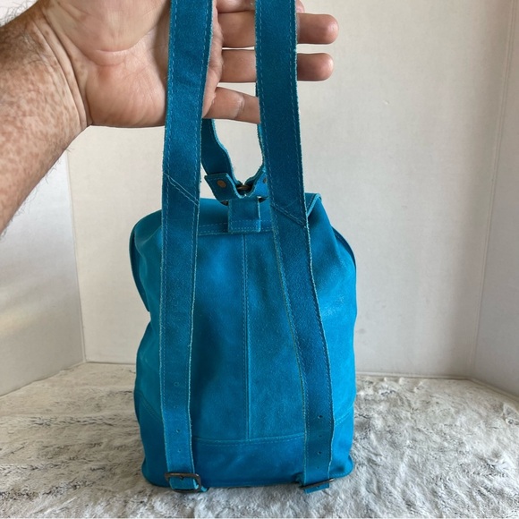 El Market Colombia Small Blue Leather Back Pack main image 13